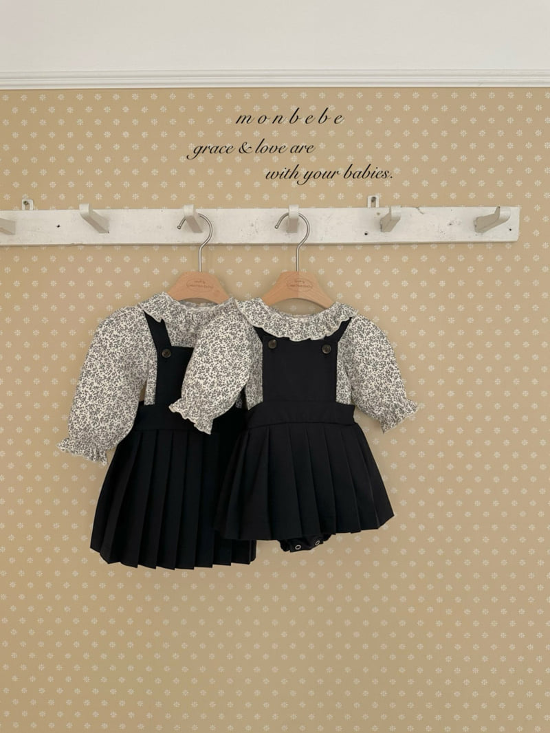 Monbebe - Korean Baby Fashion - #smilingbaby - Leaf Span Suit - 2