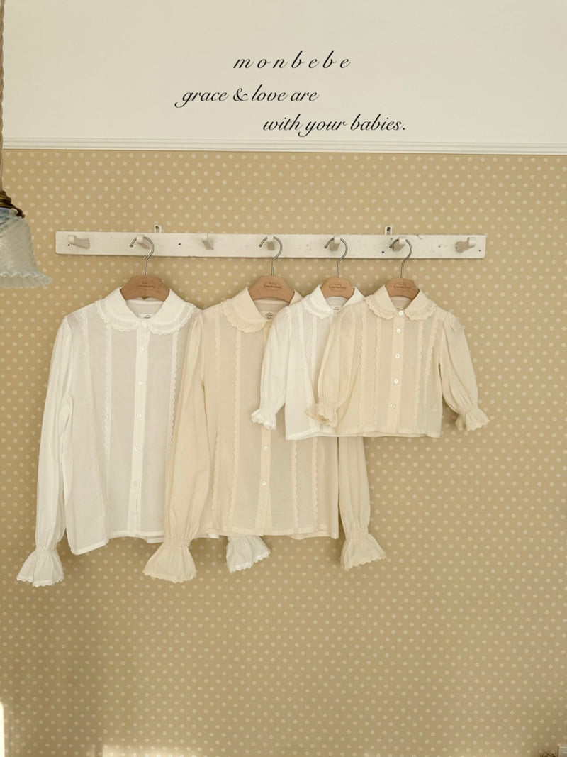Monbebe - Korean Women Fashion - #momslook - Pepe Lace Blouse (Mom)