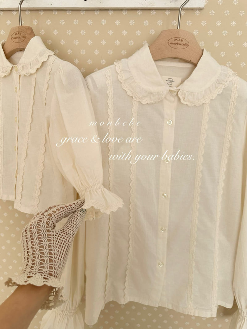 Monbebe - Korean Women Fashion - #momslook - Pepe Lace Blouse (Mom) - 11
