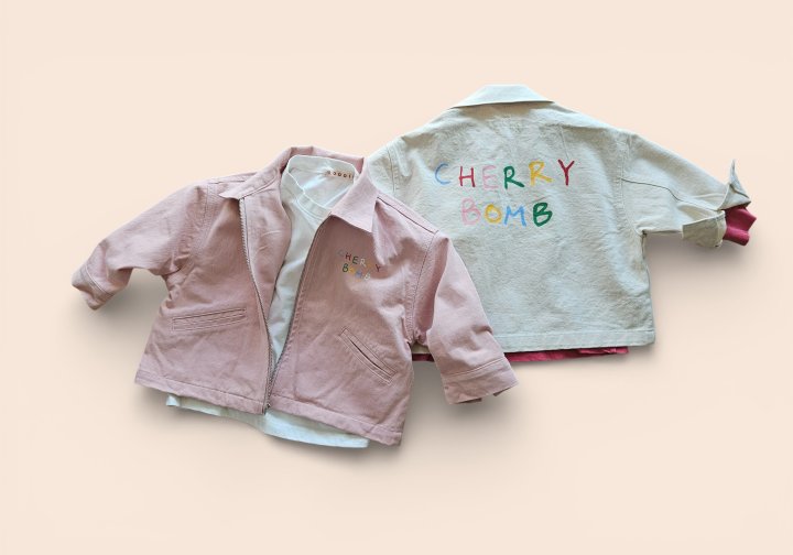 Mooi Store - Korean Children Fashion - #kidzfashiontrend - Cherry Boom Cotton Jacket - 4