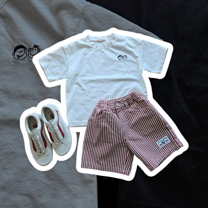 Mooi Store - Korean Children Fashion - #Kfashion4kids - Embroidery Short Sleeve Tee