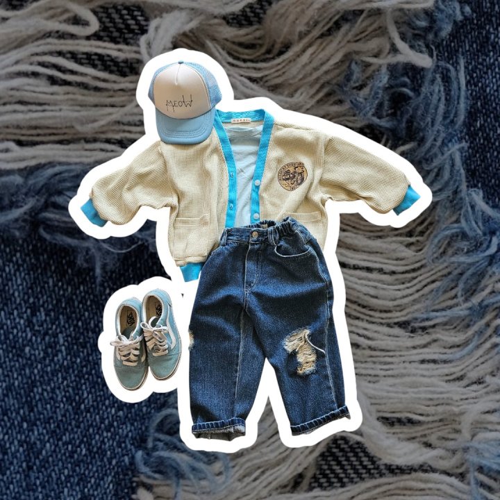 Mooi Store - Korean Children Fashion - #childofig - Moi Open Denim Pants