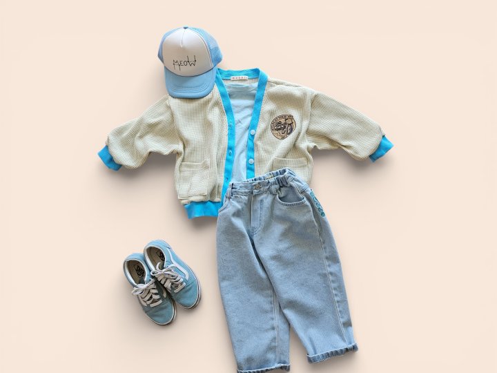 Mooi Store - Korean Children Fashion - #designkidswear - Hello Light Blue Denim Pants - 11