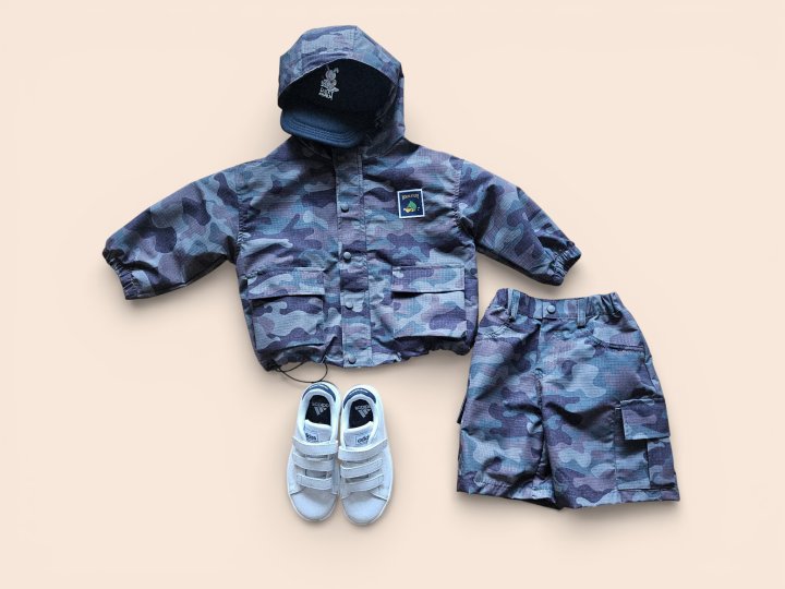 Mooi Store - Korean Children Fashion - #designkidswear - Camo Hoodie Zip-Up - 2