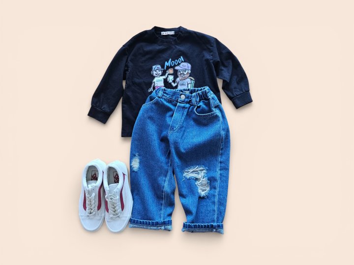 Mooi Store - Korean Children Fashion - #childrensboutique - Moi Open Denim Pants - 4