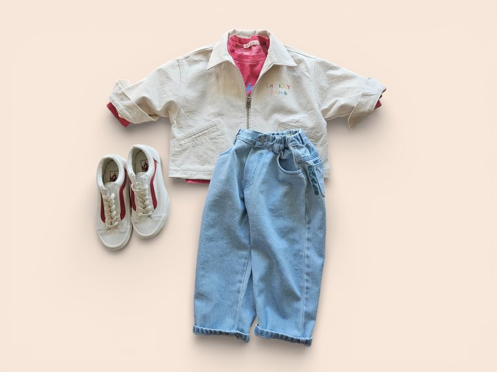 Mooi Store - Korean Children Fashion - #discoveringself - Hello Light Blue Denim Pants - 12