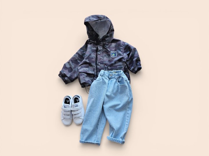 Mooi Store - Korean Children Fashion - #discoveringself - Camo Hoodie Zip-Up - 3