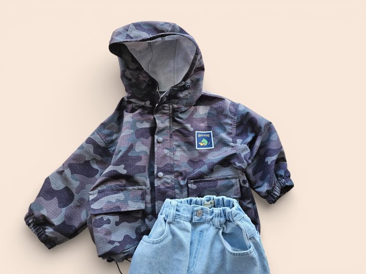 Mooi Store - Korean Children Fashion - #discoveringself - Camo Hoodie Zip-Up - 4