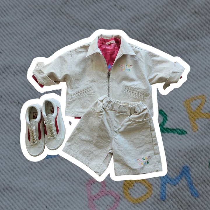 Mooi Store - Korean Children Fashion - #fashionkids - Cherry Boom Cotton Shorts