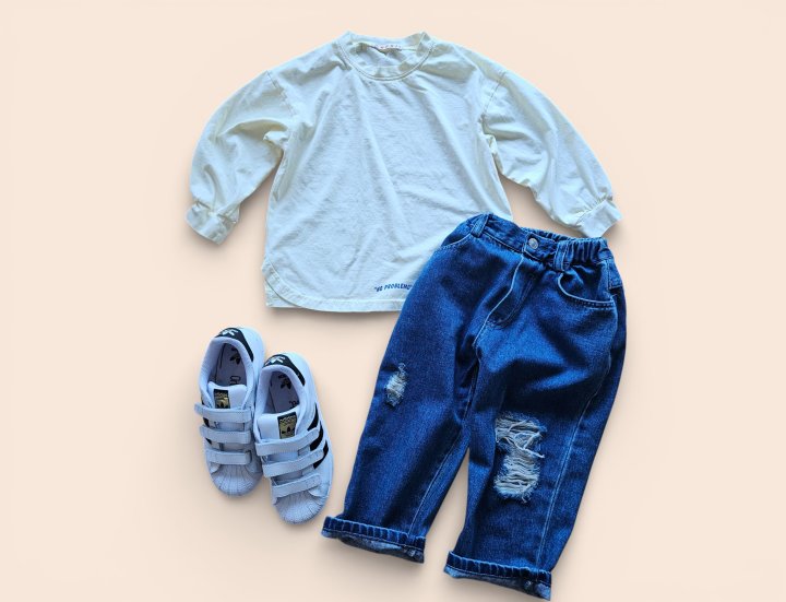 Mooi Store - Korean Children Fashion - #fashionkids - Moi Open Denim Pants - 6