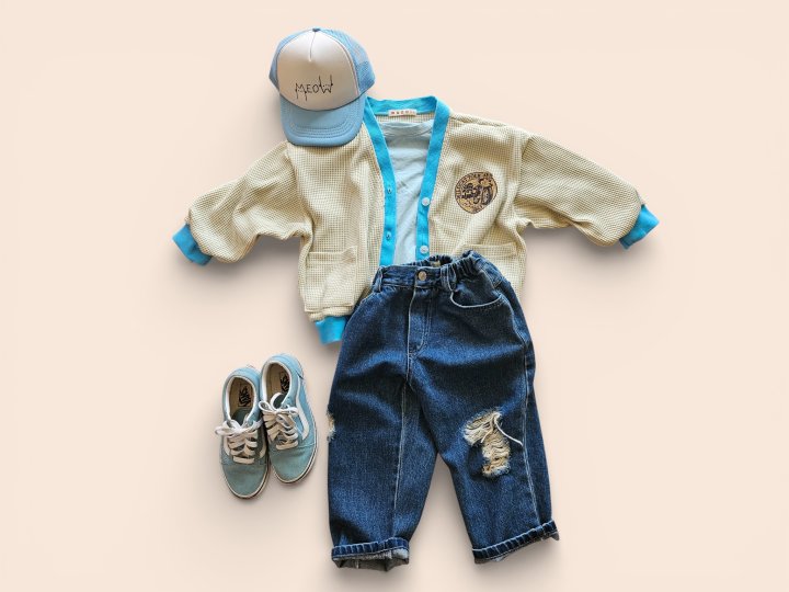 Mooi Store - Korean Children Fashion - #kidsshorts - Felix Waffle Cardigan - 7