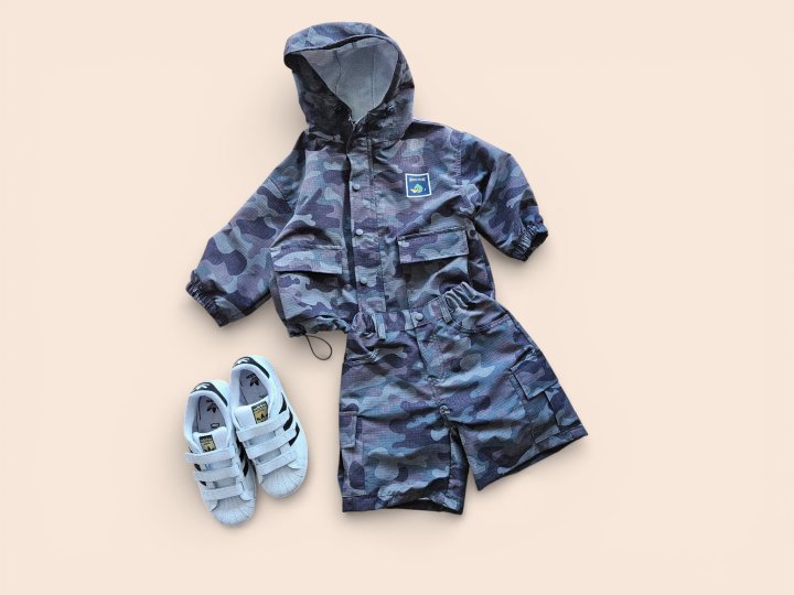 Mooi Store - Korean Children Fashion - #kidsshorts - Camo Hoodie Zip-Up - 5