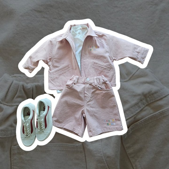 Mooi Store - Korean Children Fashion - #kidsshorts - Cherry Boom Cotton Jacket