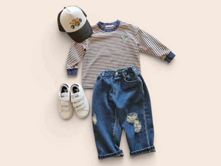 Mooi Store - Korean Children Fashion - #kidsshorts - Moi Open Denim Pants - 7