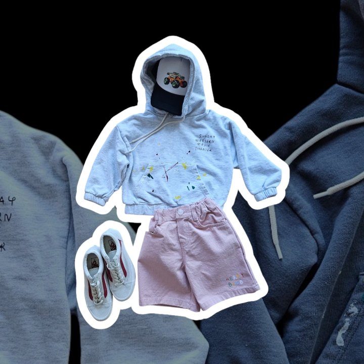 Mooi Store - Korean Children Fashion - #littlefashionista - Hand Printing Hoodie