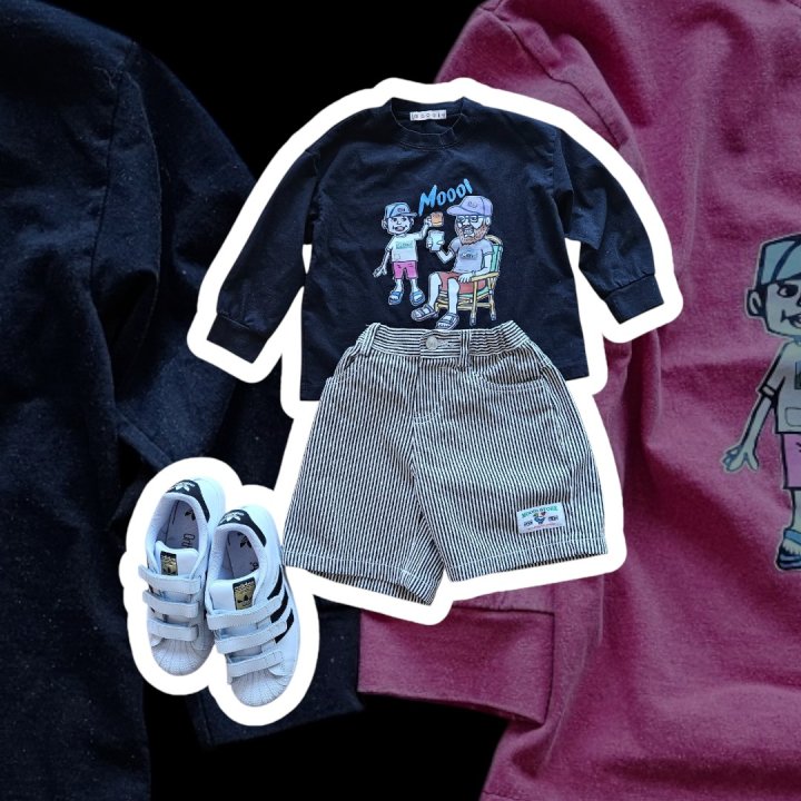 Mooi Store - Korean Children Fashion - #littlefashionista - Dad Warrior Print Tee