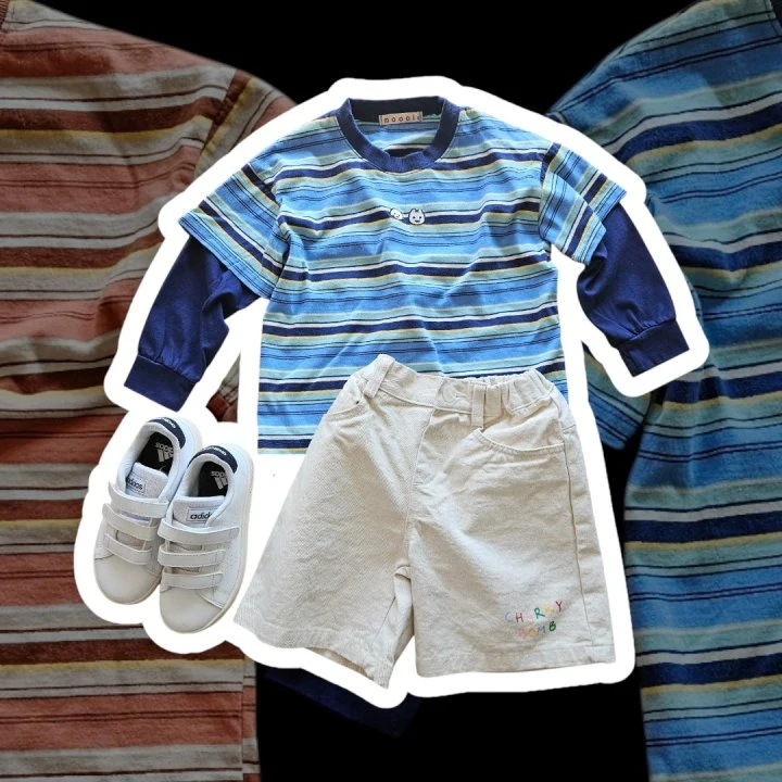 Mooi Store - Korean Children Fashion - #magicofchildhood - Poppy Stripe Layered Tee