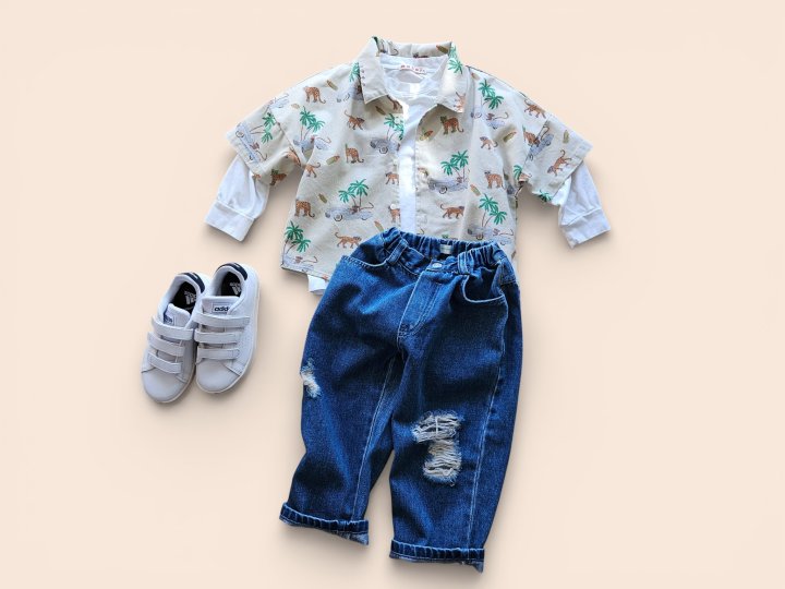 Mooi Store - Korean Children Fashion - #magicofchildhood - Moi Open Denim Pants - 12