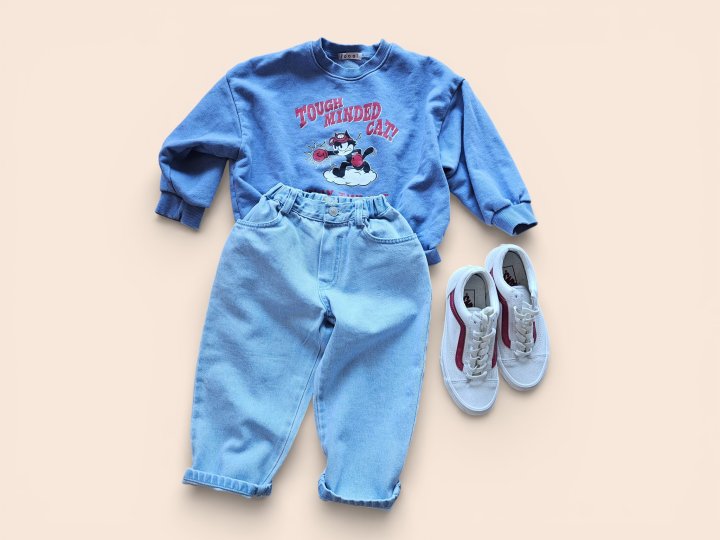 Mooi Store - Korean Children Fashion - #prettylittlegirls - Hello Light Blue Denim Pants - 5