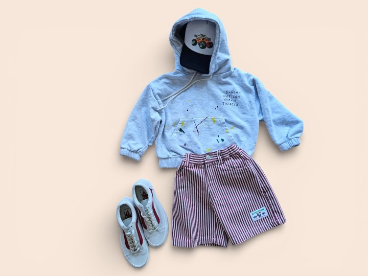 Mooi Store - Korean Children Fashion - #minifashionista - Hand Printing Hoodie - 4