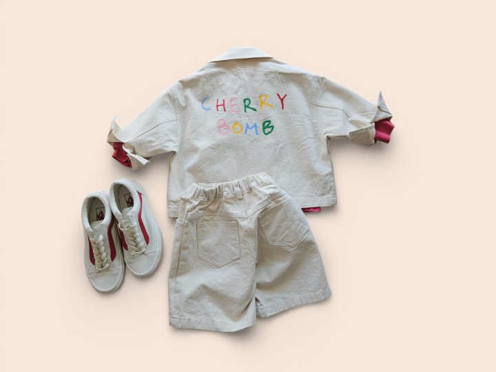 Mooi Store - Korean Children Fashion - #prettylittlegirls - Cherry Boom Cotton Jacket - 8