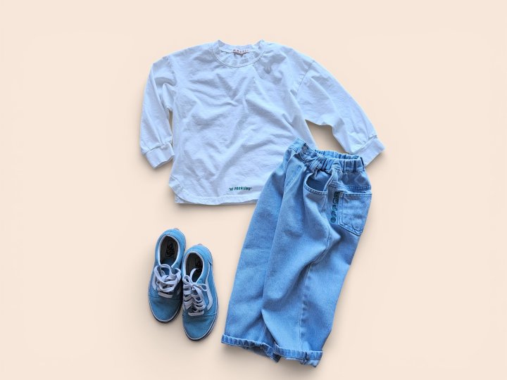 Mooi Store - Korean Children Fashion - #todddlerfashion - Hello Light Blue Denim Pants - 6