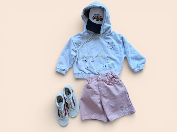 Mooi Store - Korean Children Fashion - #todddlerfashion - Hand Printing Hoodie - 5