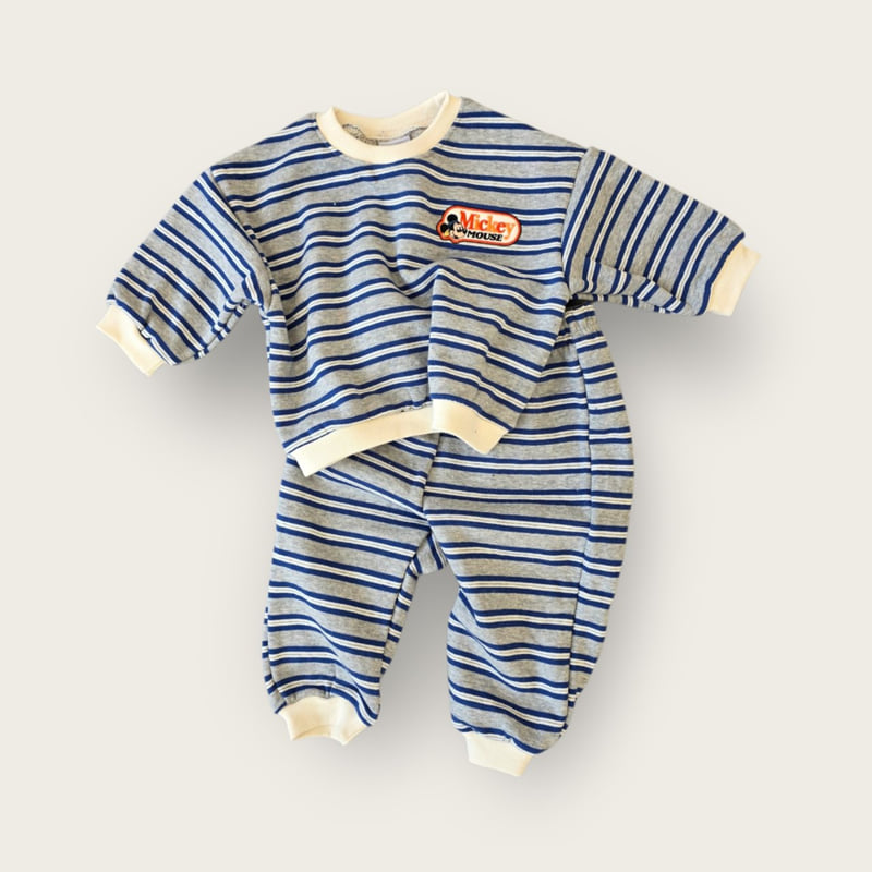 Moran - Korean Children Fashion - #Kfashion4kids - Multi Stripe Set - 3