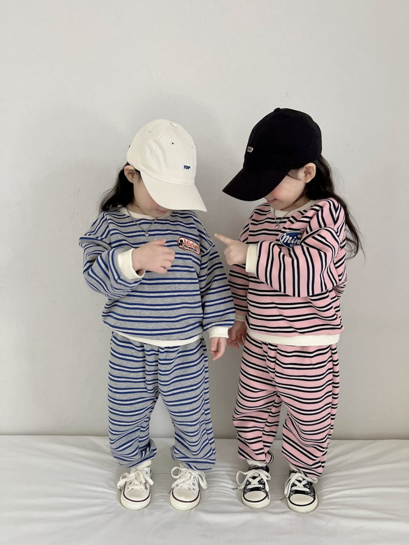 Moran - Korean Children Fashion - #childofig - Multi Stripe Set - 11
