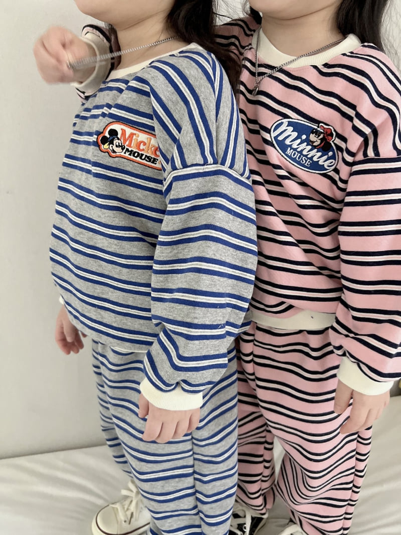 Moran - Korean Children Fashion - #childrensboutique - Multi Stripe Set - 12