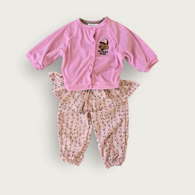 Moran - Korean Children Fashion - #discoveringself - Floral Frill Jogger Pants - 4
