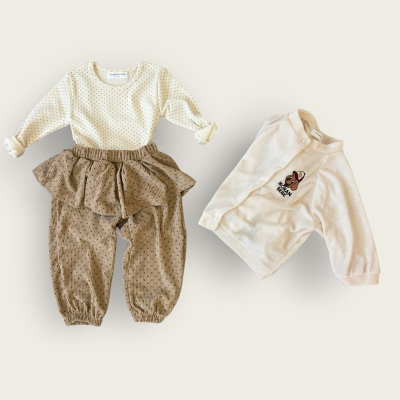 Moran - Korean Children Fashion - #kidsshorts - Dot Frill Jogger Pants - 2
