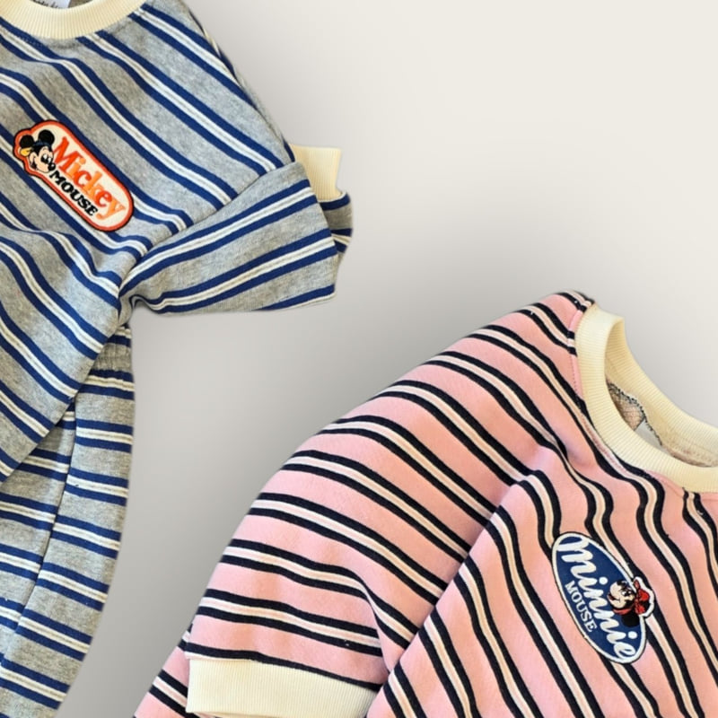 Moran - Korean Children Fashion - #kidzfashiontrend - Multi Stripe Set - 2