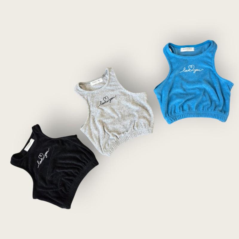 Moran - Korean Children Fashion - #littlefashionista - Love You Vest Set - 8