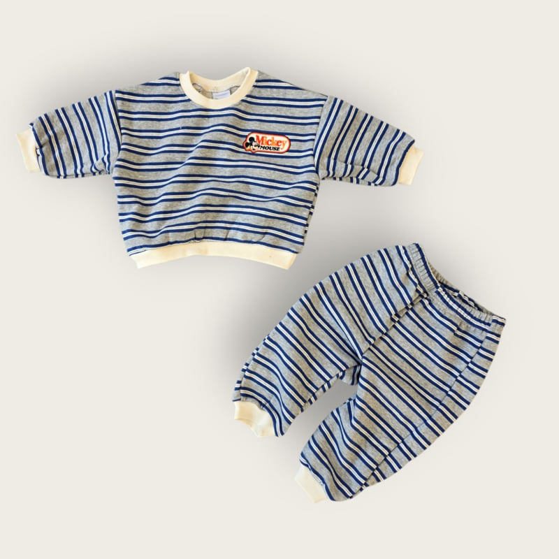 Moran - Korean Children Fashion - #minifashionista - Multi Stripe Set - 6