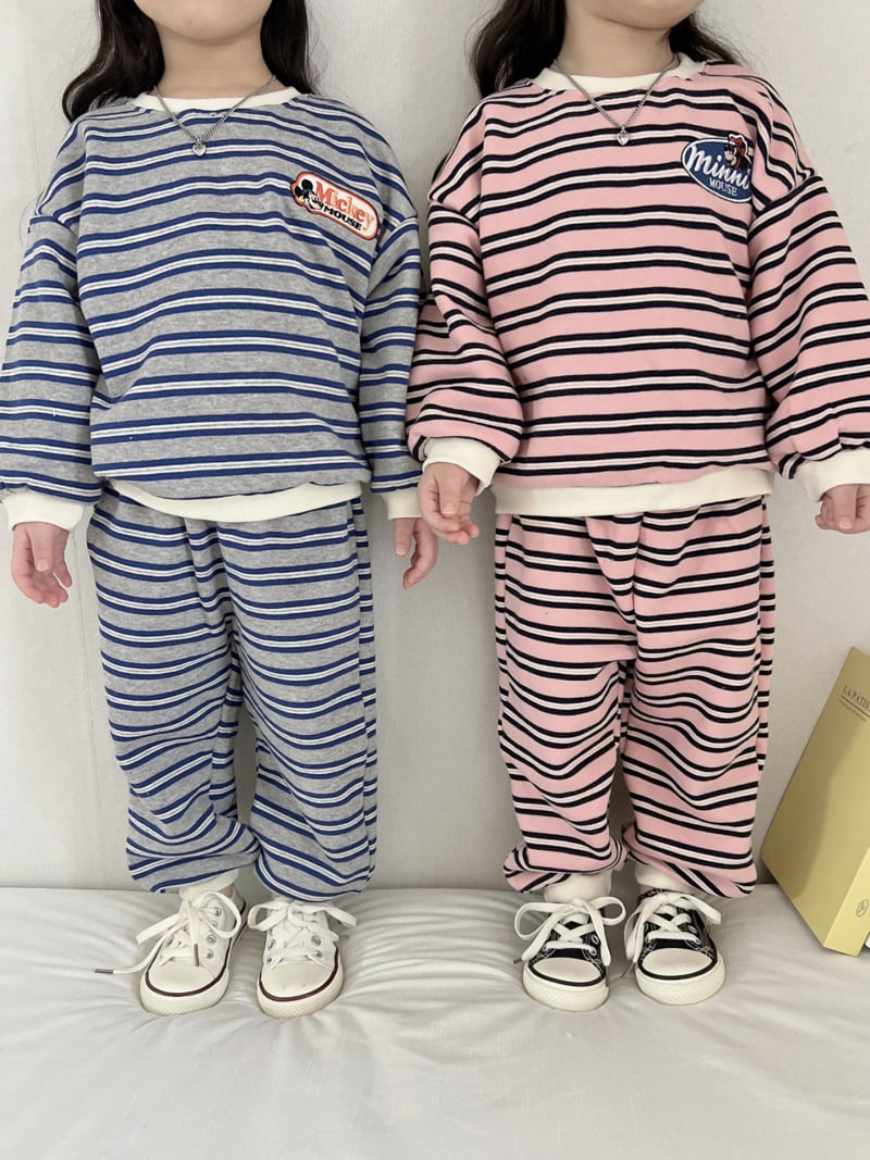 Moran - Korean Children Fashion - #toddlerclothing - Multi Stripe Set - 9