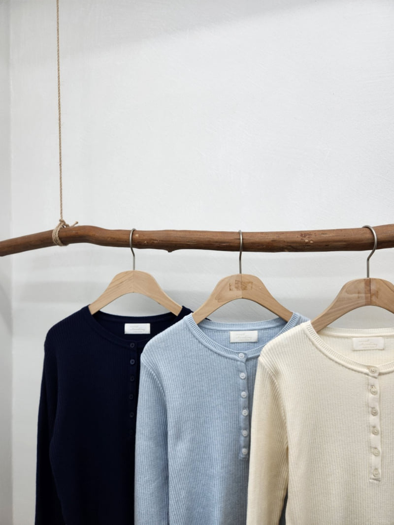 Most - Korean Women Fashion - #womensfashion - Henry Button Knit - 5