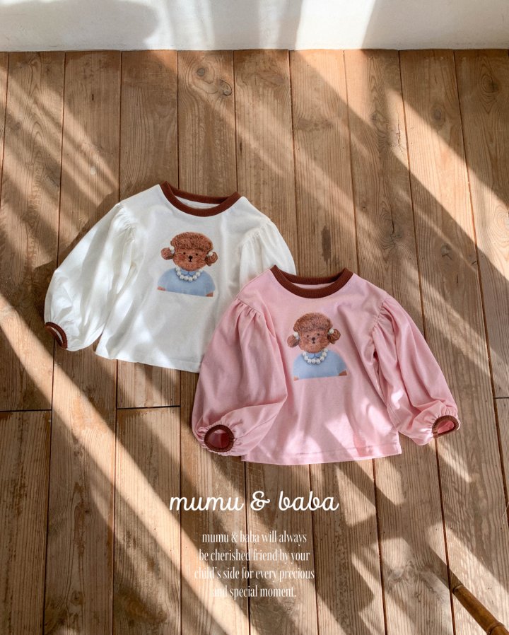 Mumunbaba - Korean Children Fashion - #designkidswear - Poodle Pearl Tee - 8