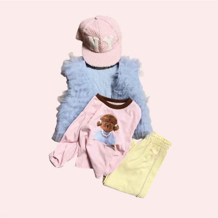 Mumunbaba - Korean Children Fashion - #kidsstore - Poodle Pearl Tee - 12
