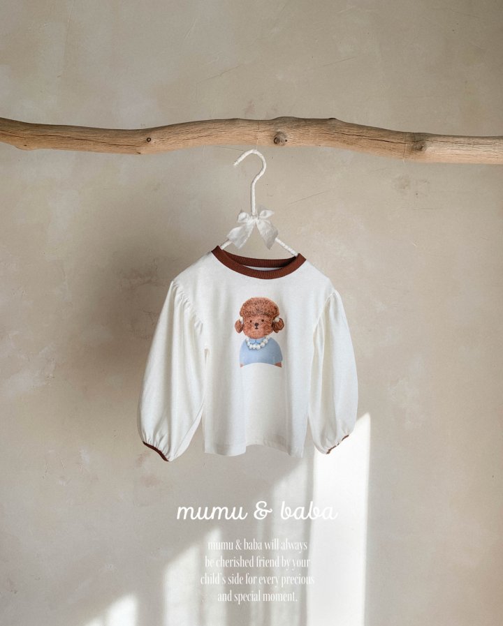 Mumunbaba - Korean Children Fashion - #minifashionista - Poodle Pearl Tee - 3