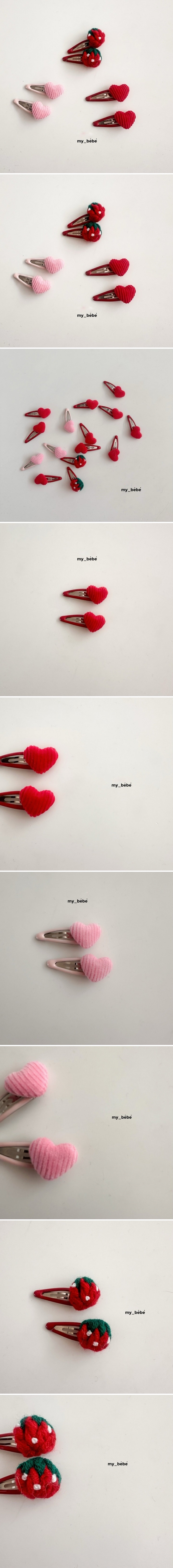 My Bebe - Korean Baby Fashion - #babyboutiqueclothing - Mini Snap Hair Pin Set (set of 2)