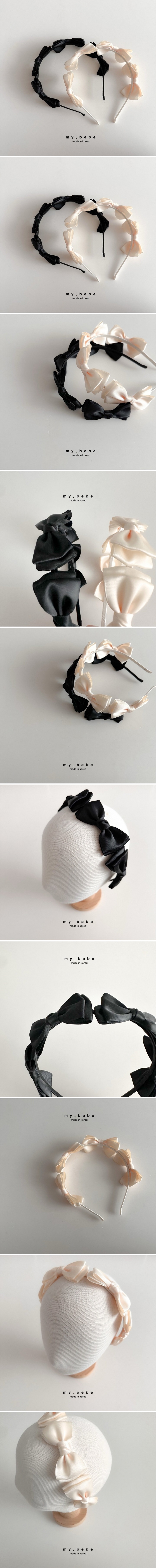 My Bebe - Korean Baby Fashion - #babyoninstagram - Double Ribbon Hair Band