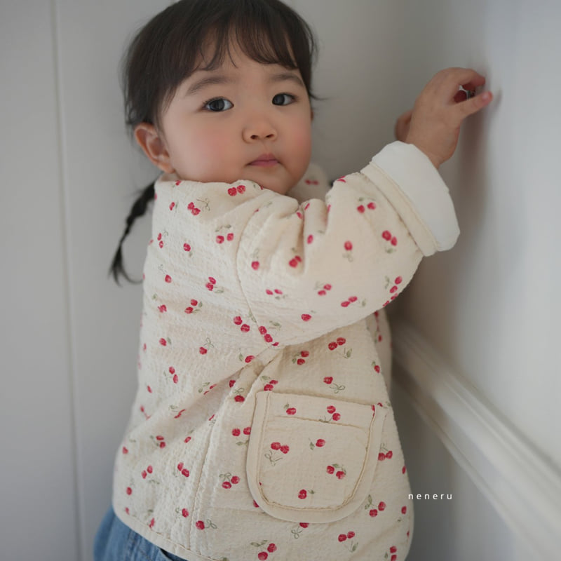 Neneru - Korean Baby Fashion - #babyboutique - Mini Cherry Jacket - 2