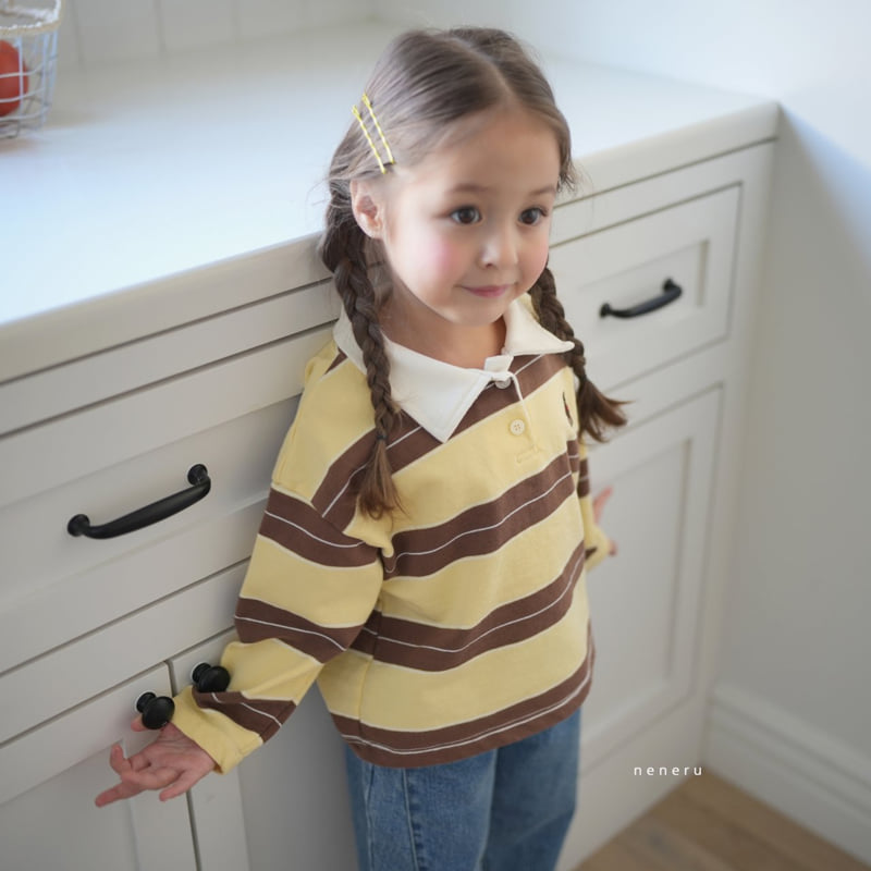 Neneru - Korean Baby Fashion - #babyboutique - Henley Collar Tee - 5