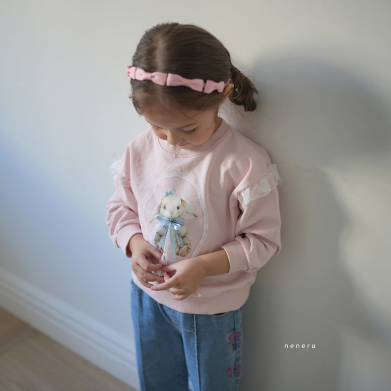Neneru - Korean Baby Fashion - #onlinebabyshop - Bunny Ribbon Tee - 4