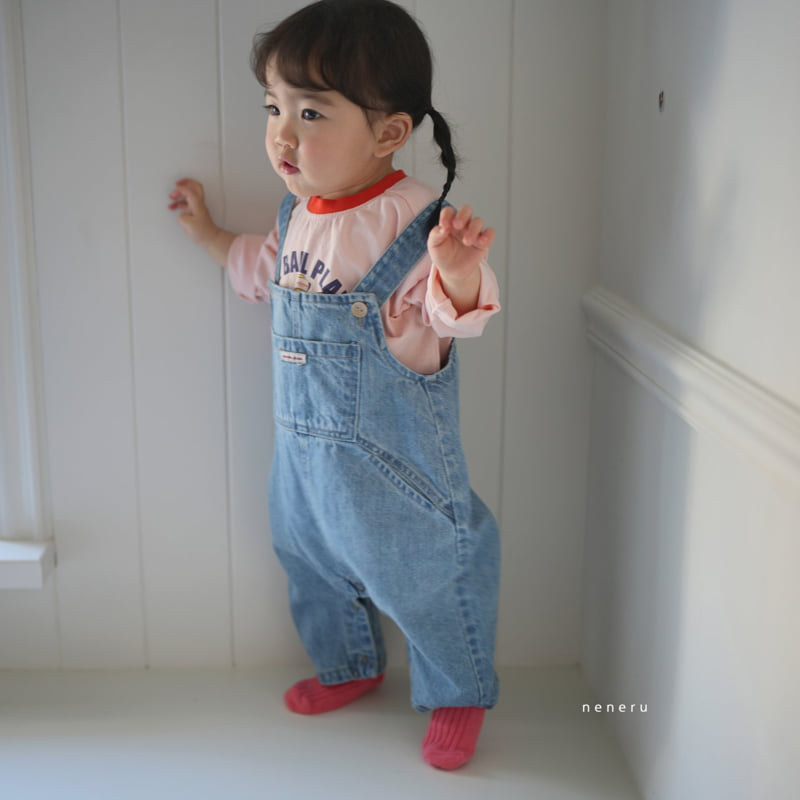 Neneru - Korean Baby Fashion - #babyboutique - Poko Denim Overalls