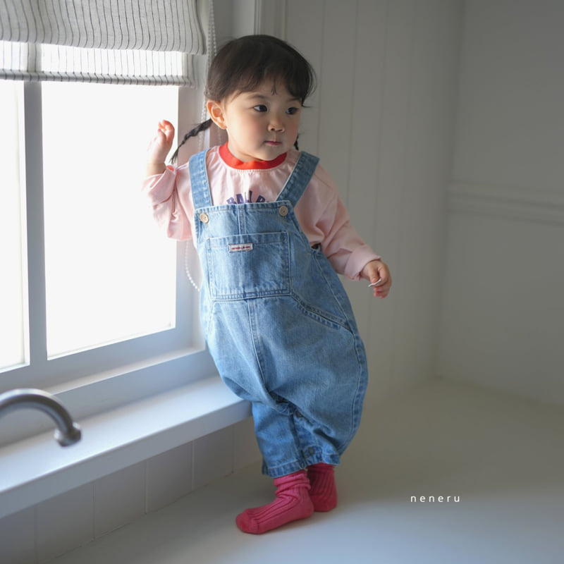 Neneru - Korean Baby Fashion - #babyboutique - Poko Denim Overalls - 2