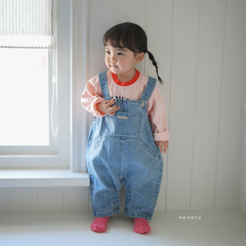 Neneru - Korean Baby Fashion - #babyboutiqueclothing - Poko Denim Overalls - 3