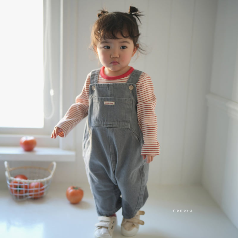 Neneru - Korean Baby Fashion - #babyboutiqueclothing - Poko Denim Overalls - 4