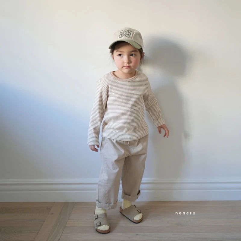 Neneru - Korean Baby Fashion - #babyfever - Mini Ribbed Tee (Kids) - 3